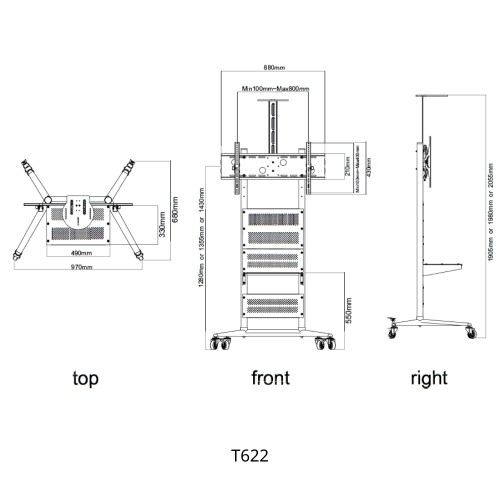 ΒΑΣΗ TV LCD FOCUS MOUNT T622 32''-85'' 90KG ΔΑΠΕΔΟΥ